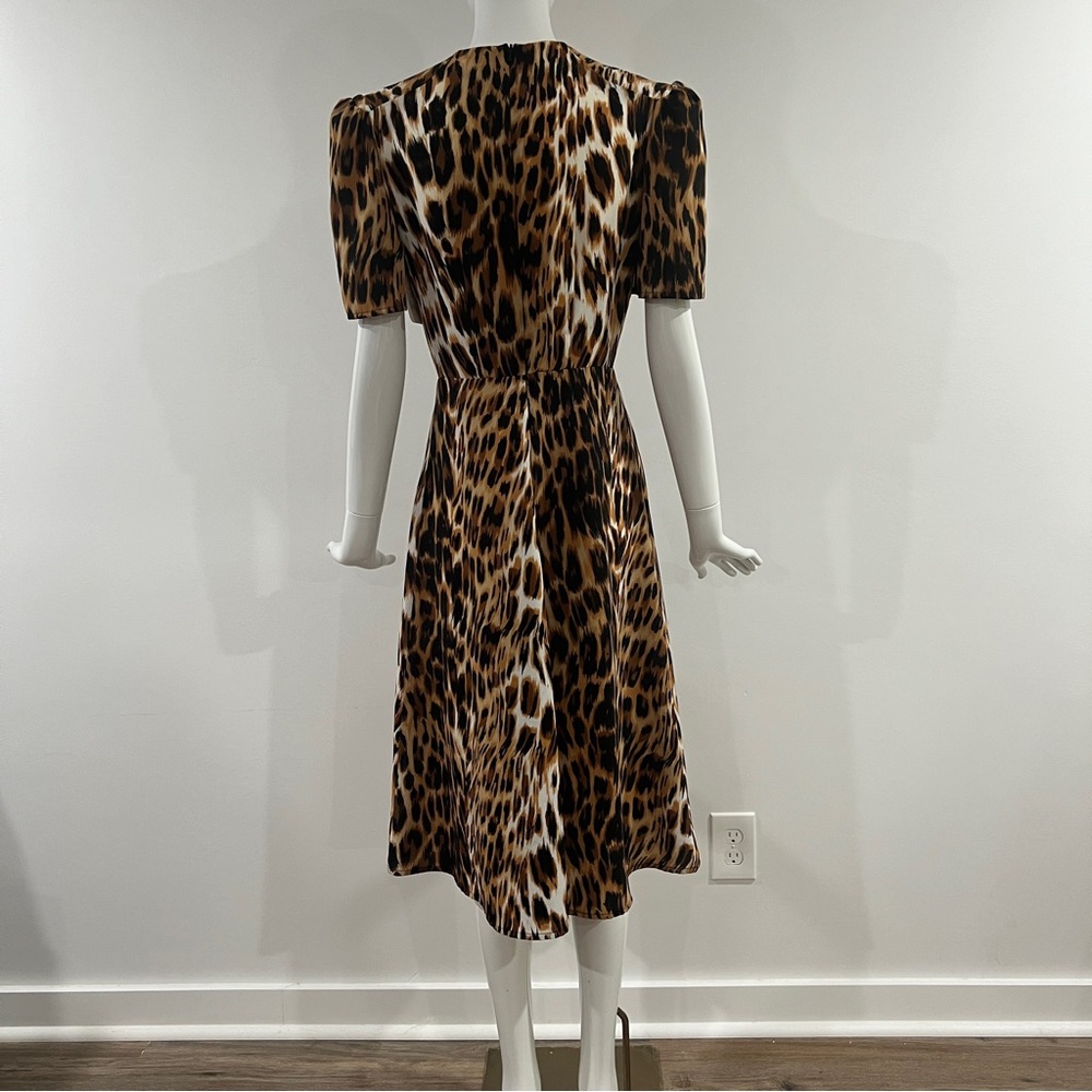 Leopard Print 40s Style Dress - Heyday Vintage UK - Picture 4 of 9